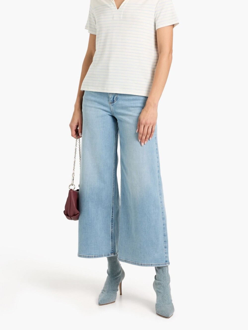 New Rag & Bone Cropped High-Rise Wide-Leg Jeans